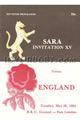South African Rugby Association England 1984 memorabilia